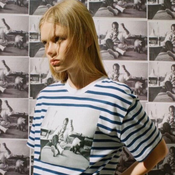 Paul Newman Zara Women’s STRIPPED TEE SHIRT - Picture 1 of 8